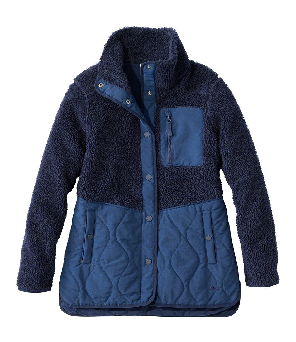 Women's Bean's Mixed Media Sherpa Fleece Jacket | L.L.Bean US