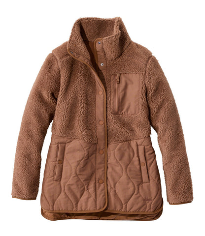 Women's Bean's Mixed Media Sherpa Fleece Jacket | L.L.Bean US
