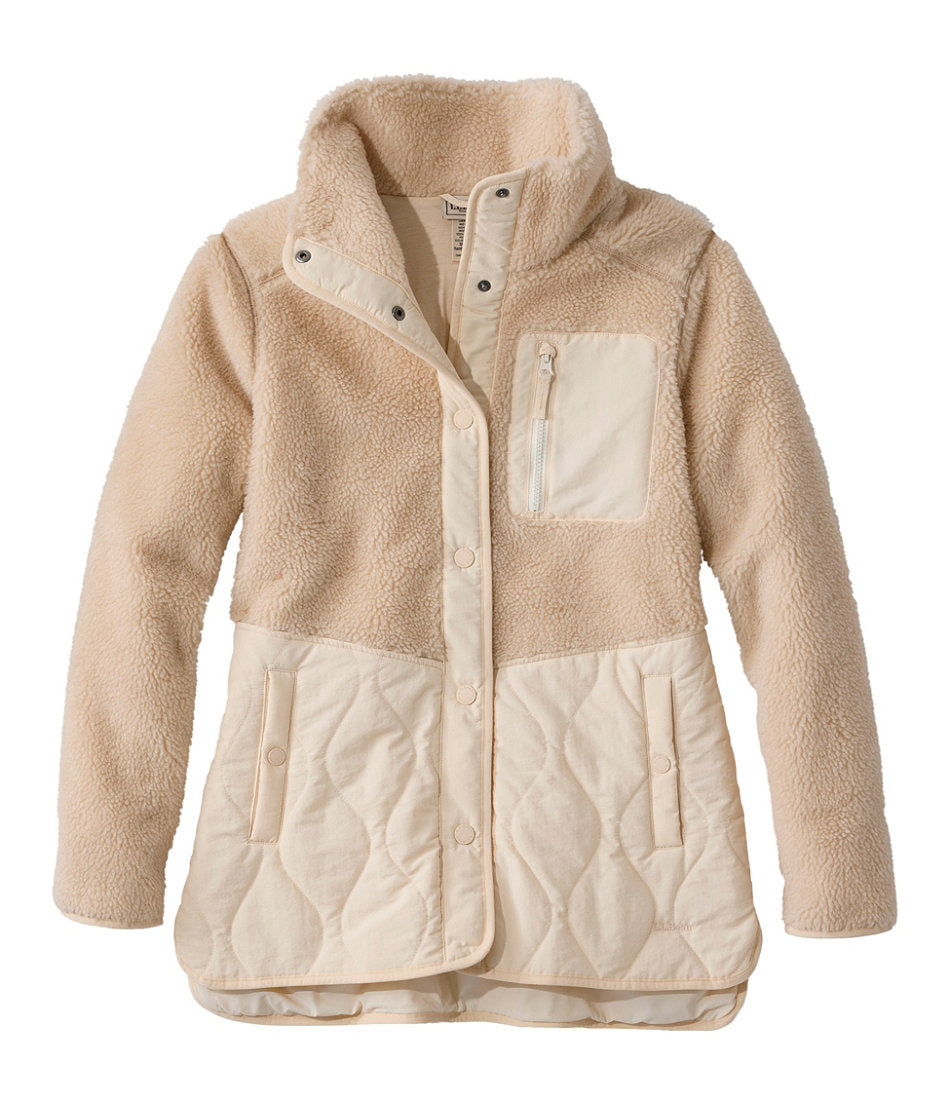 Women's Bean's Mixed Media Sherpa Fleece Jacket | L.L.Bean US