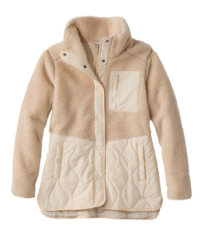 Women's Bean's Mixed Media Sherpa Fleece Jacket | L.L.Bean US