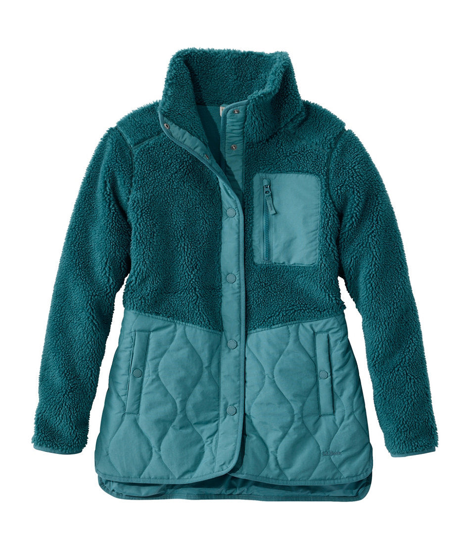 Women's Bean's Mixed Media Sherpa Fleece Jacket | L.L.Bean US
