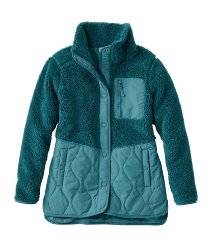 Women's Bean's Mixed Media Sherpa Fleece Jacket | L.L.Bean US