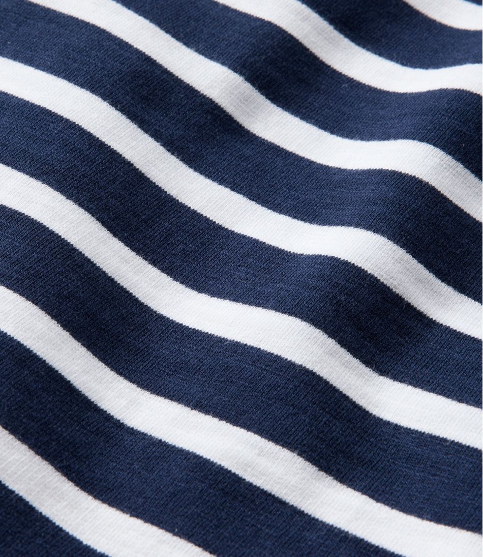 Women's Peaks Island Button Mockneck, Stripe | L.L.Bean online