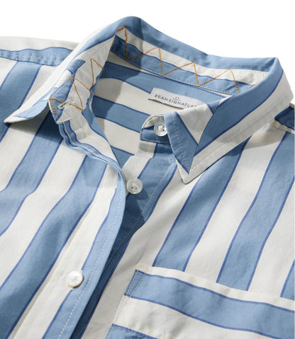 Women's Signature Premium Essential Poplin Shirt, Long-Sleeve Novelty Stripe | L.L.Bean discount