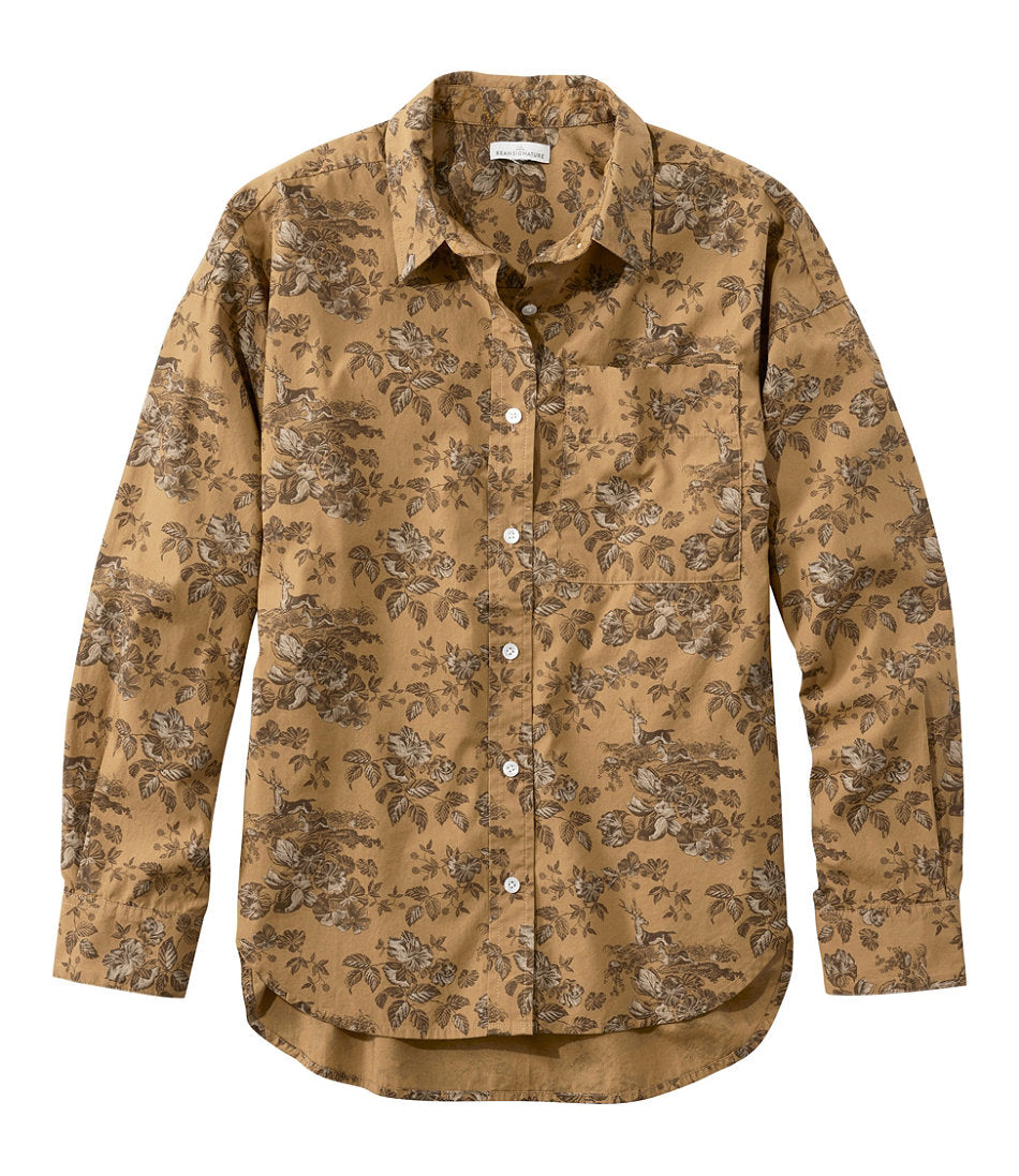 Women's Signature Premium Essential Poplin Shirt, Long-Sleeve Novelty Stripe | L.L.Bean discount