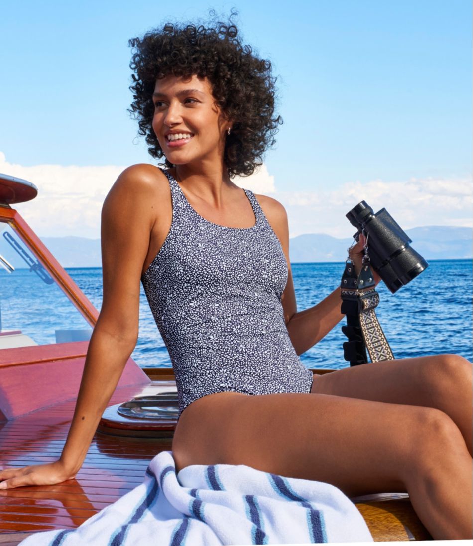 Women's Coastal Essential Scoop Tanksuit, Print | L.L.Bean sale