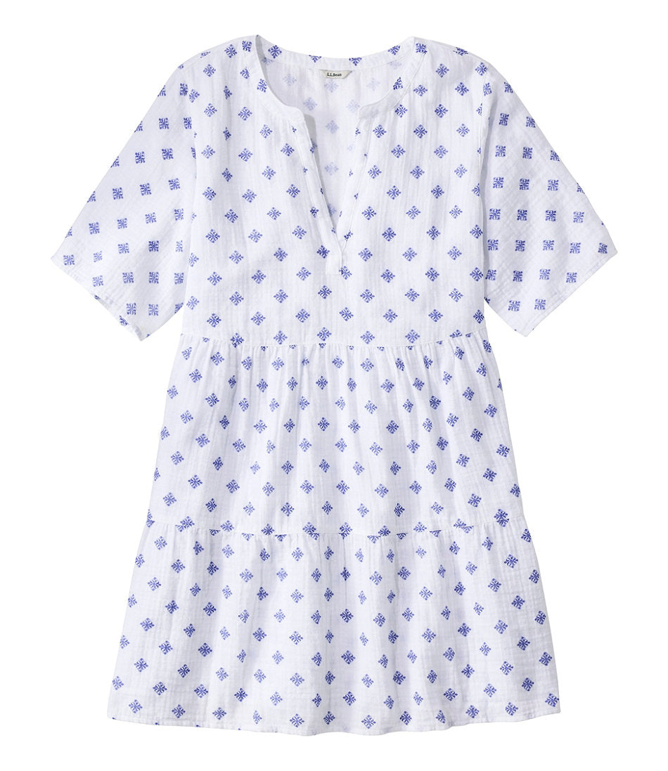Women's Cloud Gauze Cover-Up, Tiered Dress Print | L.L.Bean discount