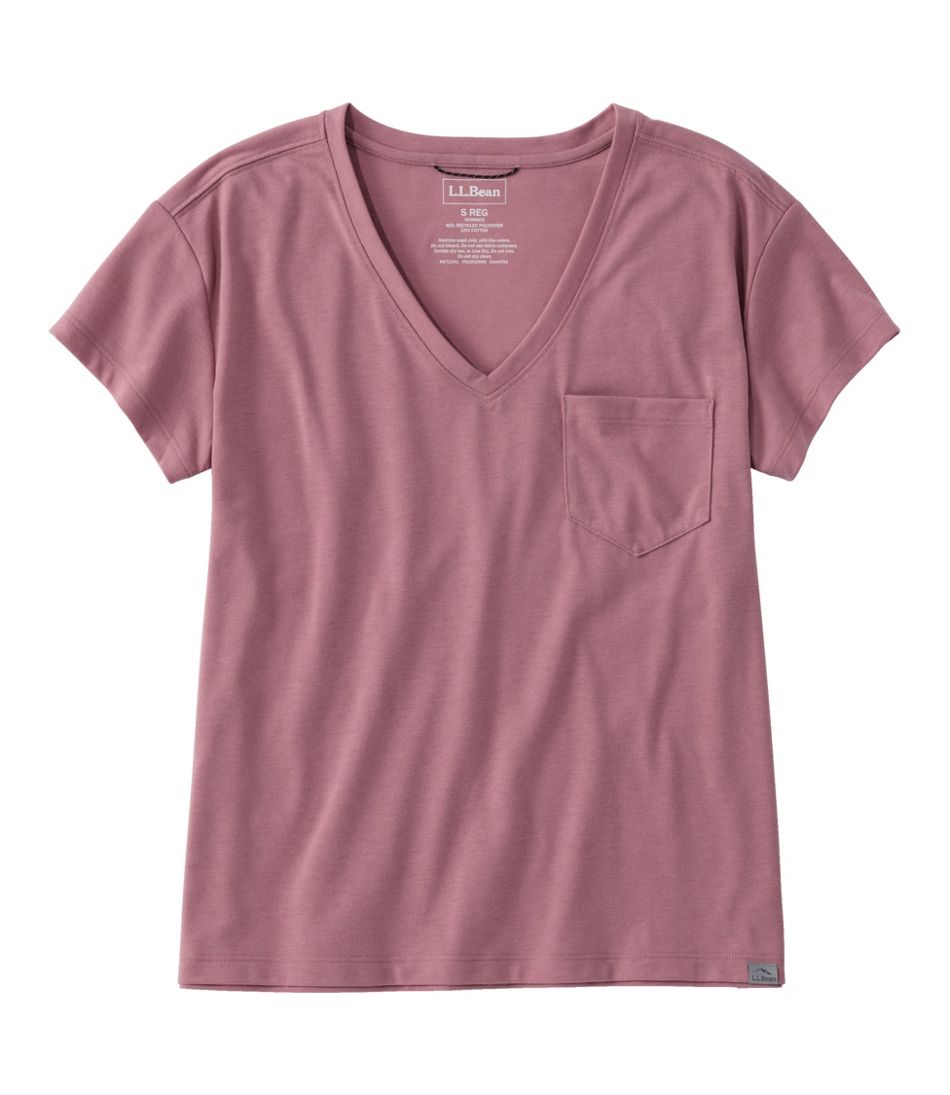 Women's Mountainside V-Neck Pocket Tee, Short Sleeve | L.L.Bean US