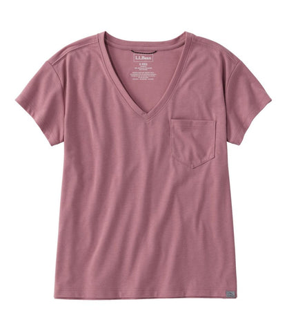 Women's Mountainside V-Neck Pocket Tee, Short Sleeve | L.L.Bean US