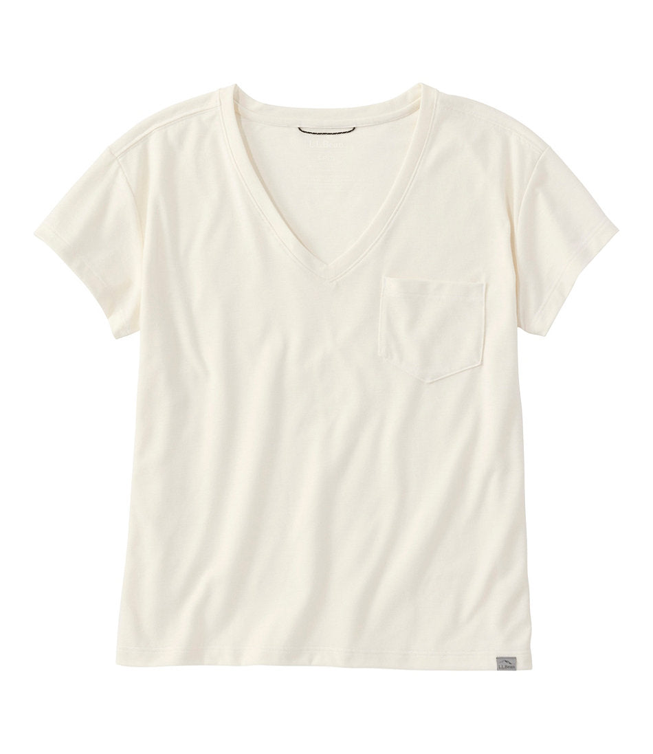 Women's Mountainside V-Neck Pocket Tee, Short Sleeve | L.L.Bean US