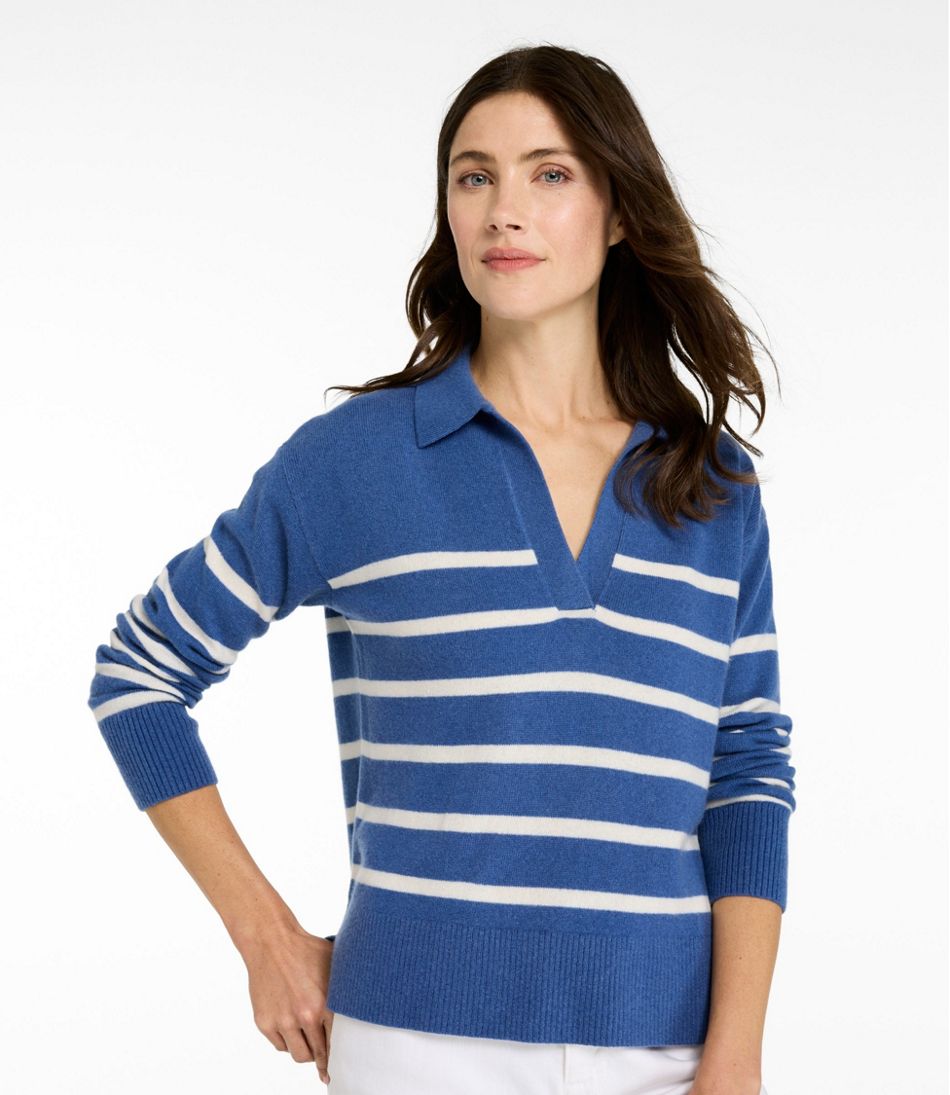 Women's Classic Cashmere Sweater, Relaxed Polo | L.L.Bean discount
