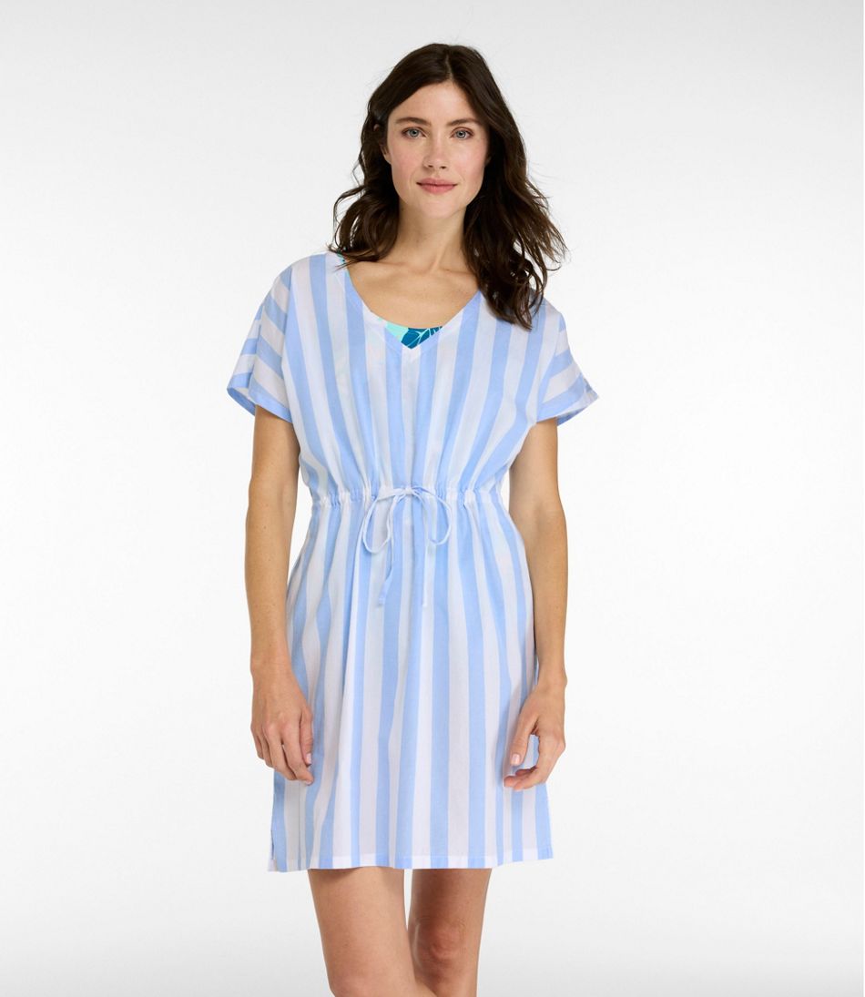 Women's Coastal Cotton Cover-Up Caftan, Print | L.L.Bean on sale