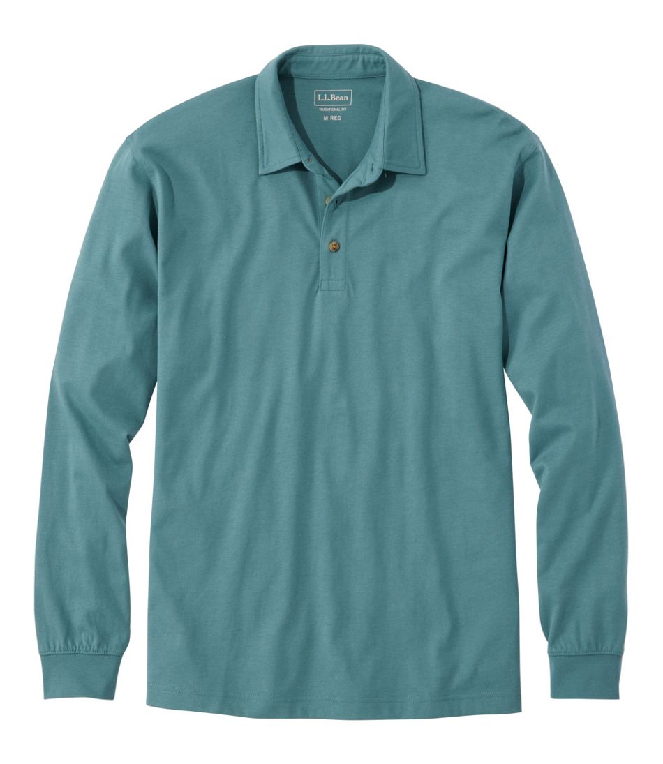 Men's Carefree Unshrinkable Polo, Long-Sleeve, Without Pocket | L.L.Bean online