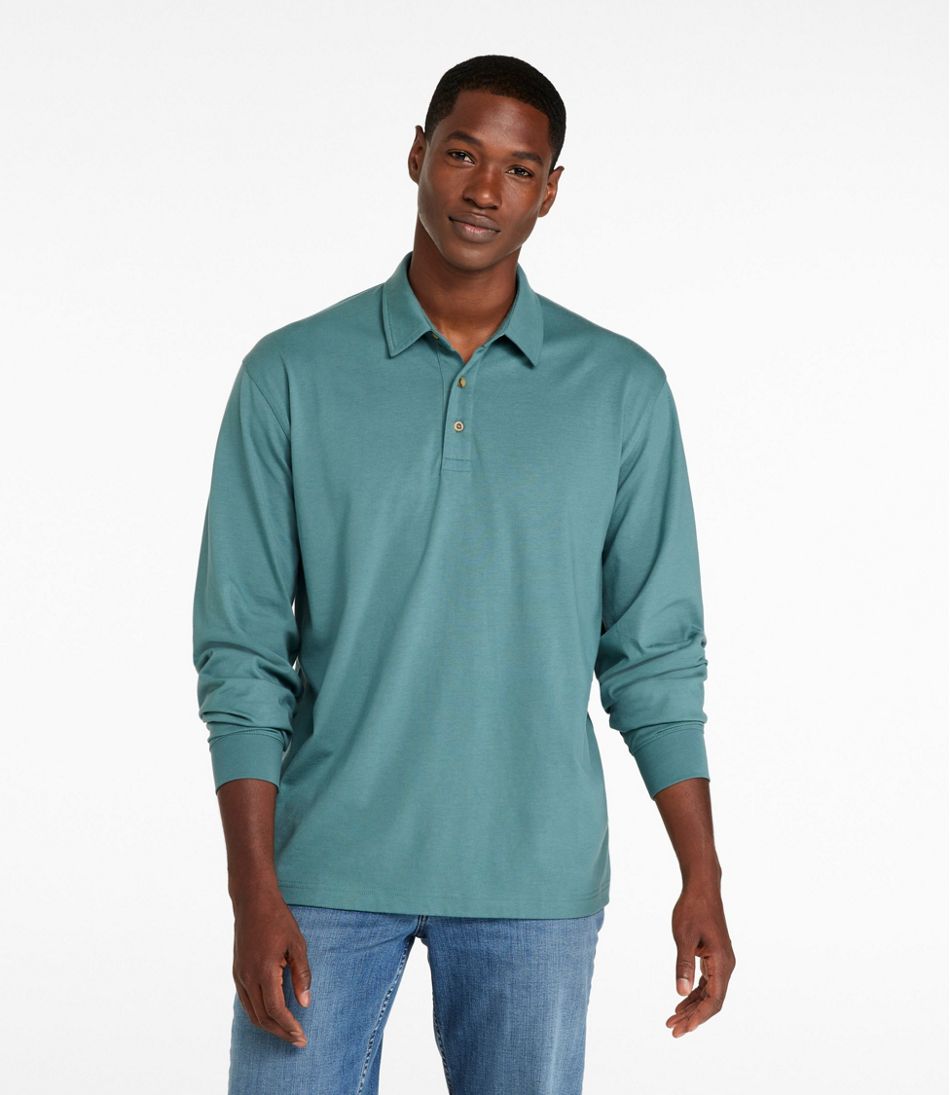 Men's Carefree Unshrinkable Polo, Long-Sleeve, Without Pocket | L.L.Bean online