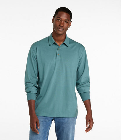 Men's Carefree Unshrinkable Polo, Long-Sleeve, Without Pocket | L.L.Bean online