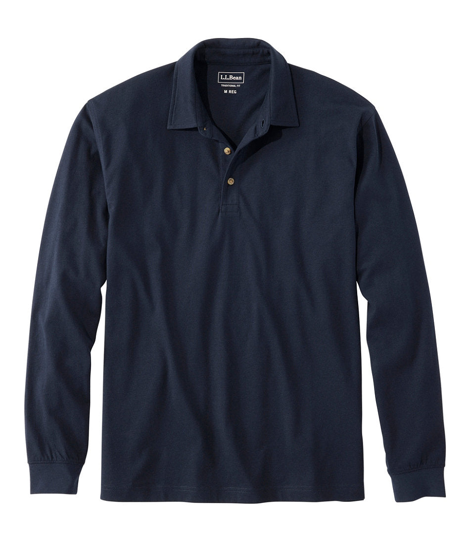 Men's Carefree Unshrinkable Polo, Long-Sleeve, Without Pocket | L.L.Bean online