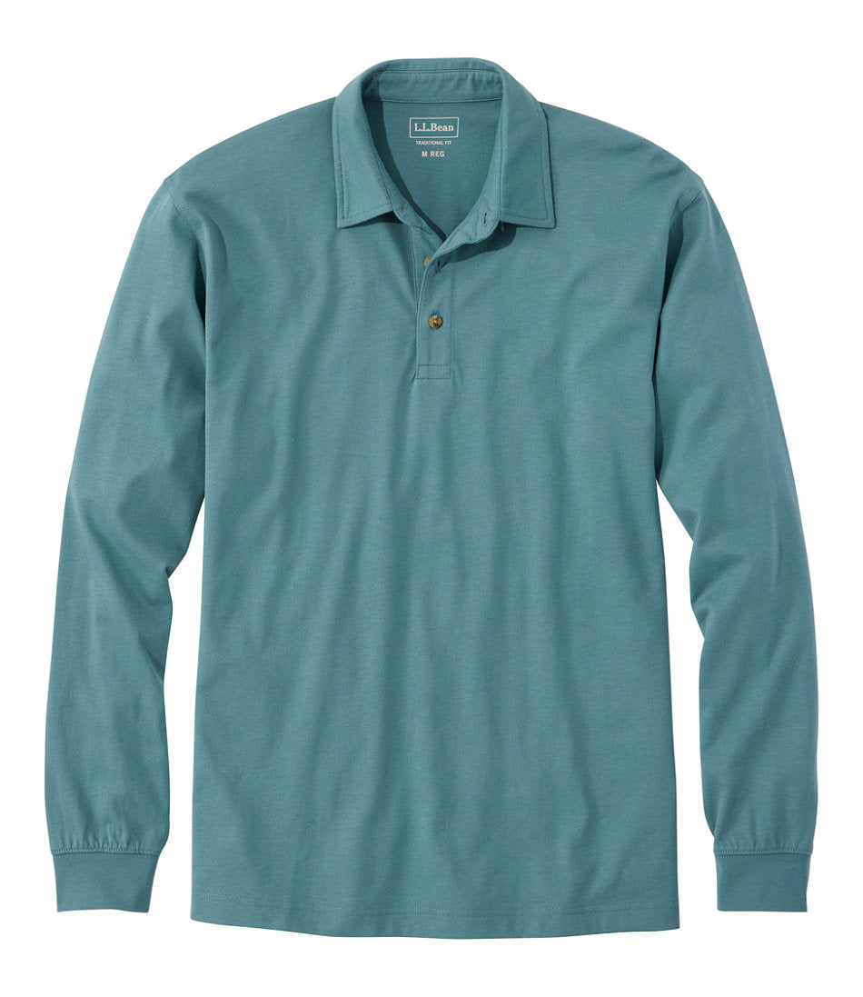 Men's Carefree Unshrinkable Polo, Long-Sleeve, Without Pocket | L.L.Bean online
