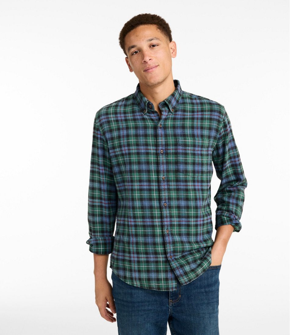 Men's Sunwashed Twill Shirt, Slightly Fitted Untucked Fit | L.L.Bean US