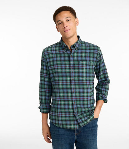 Men's Sunwashed Twill Shirt, Slightly Fitted Untucked Fit | L.L.Bean US