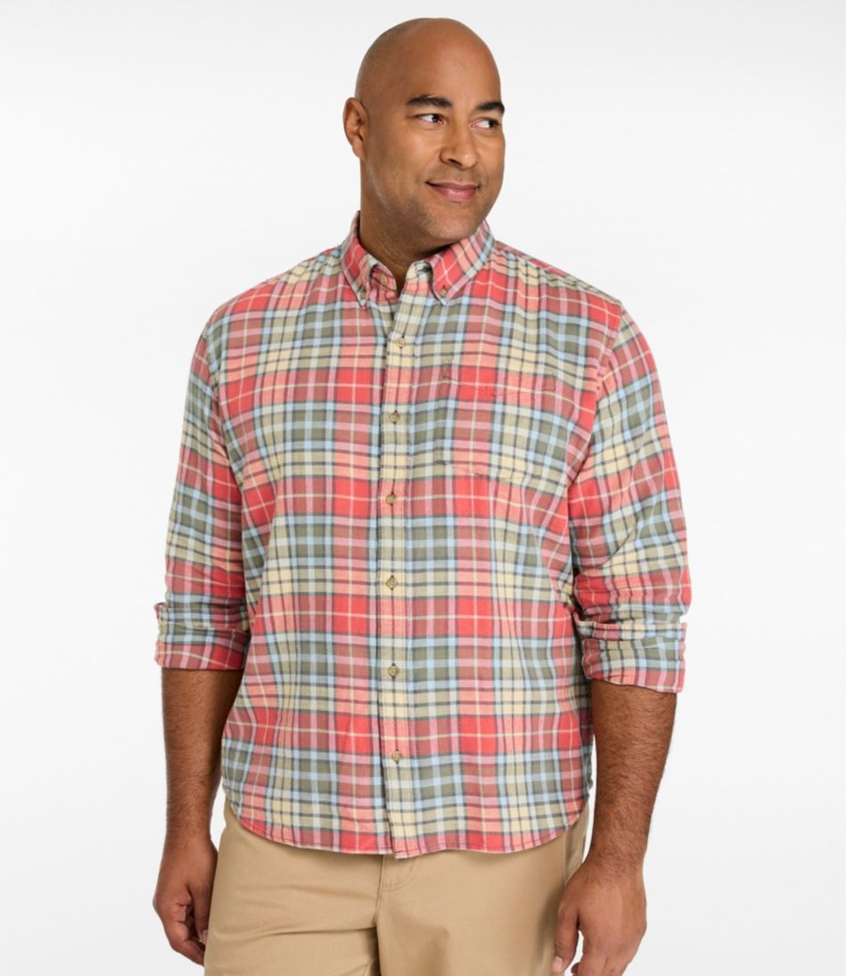 Men's Sunwashed Twill Shirt, Slightly Fitted Untucked Fit | L.L.Bean US