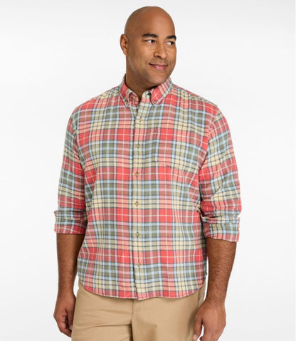 Men's Sunwashed Twill Shirt, Slightly Fitted Untucked Fit | L.L.Bean US
