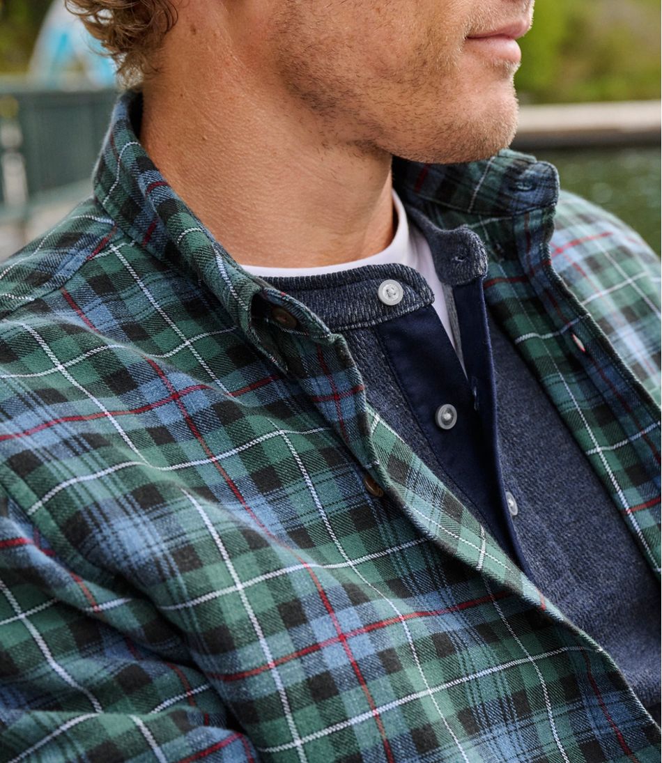 Men's Sunwashed Twill Shirt, Slightly Fitted Untucked Fit | L.L.Bean US