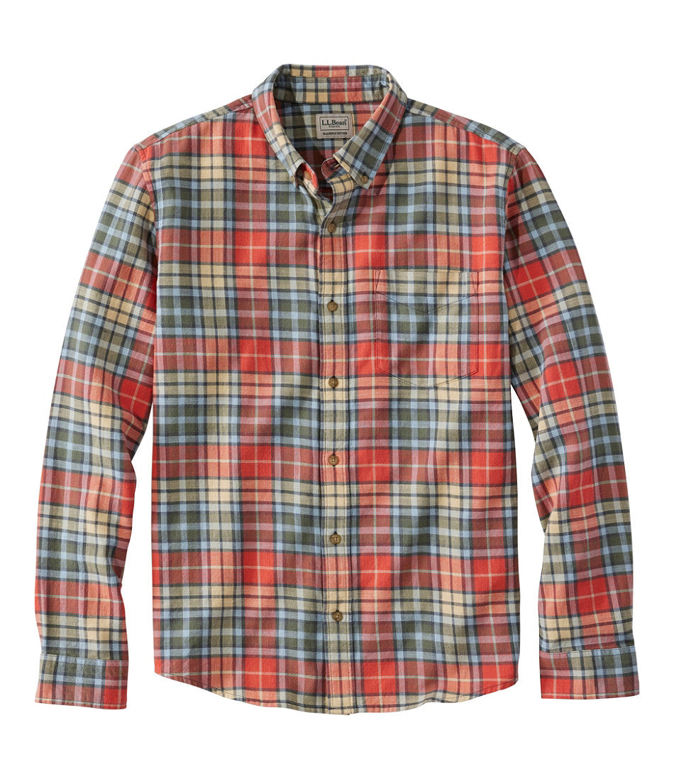 Men's Sunwashed Twill Shirt, Slightly Fitted Untucked Fit | L.L.Bean US