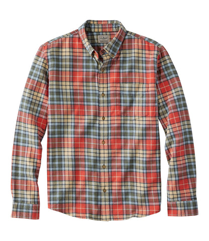 Men's Sunwashed Twill Shirt, Slightly Fitted Untucked Fit | L.L.Bean US