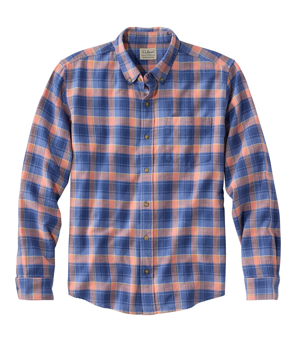 Men's Sunwashed Twill Shirt, Slightly Fitted Untucked Fit | L.L.Bean US