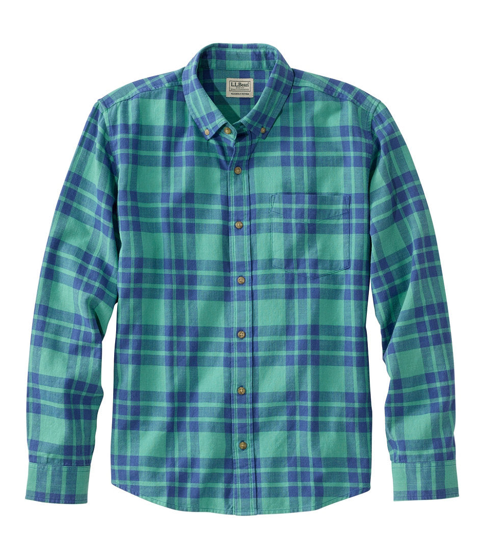 Men's Sunwashed Twill Shirt, Slightly Fitted Untucked Fit | L.L.Bean US