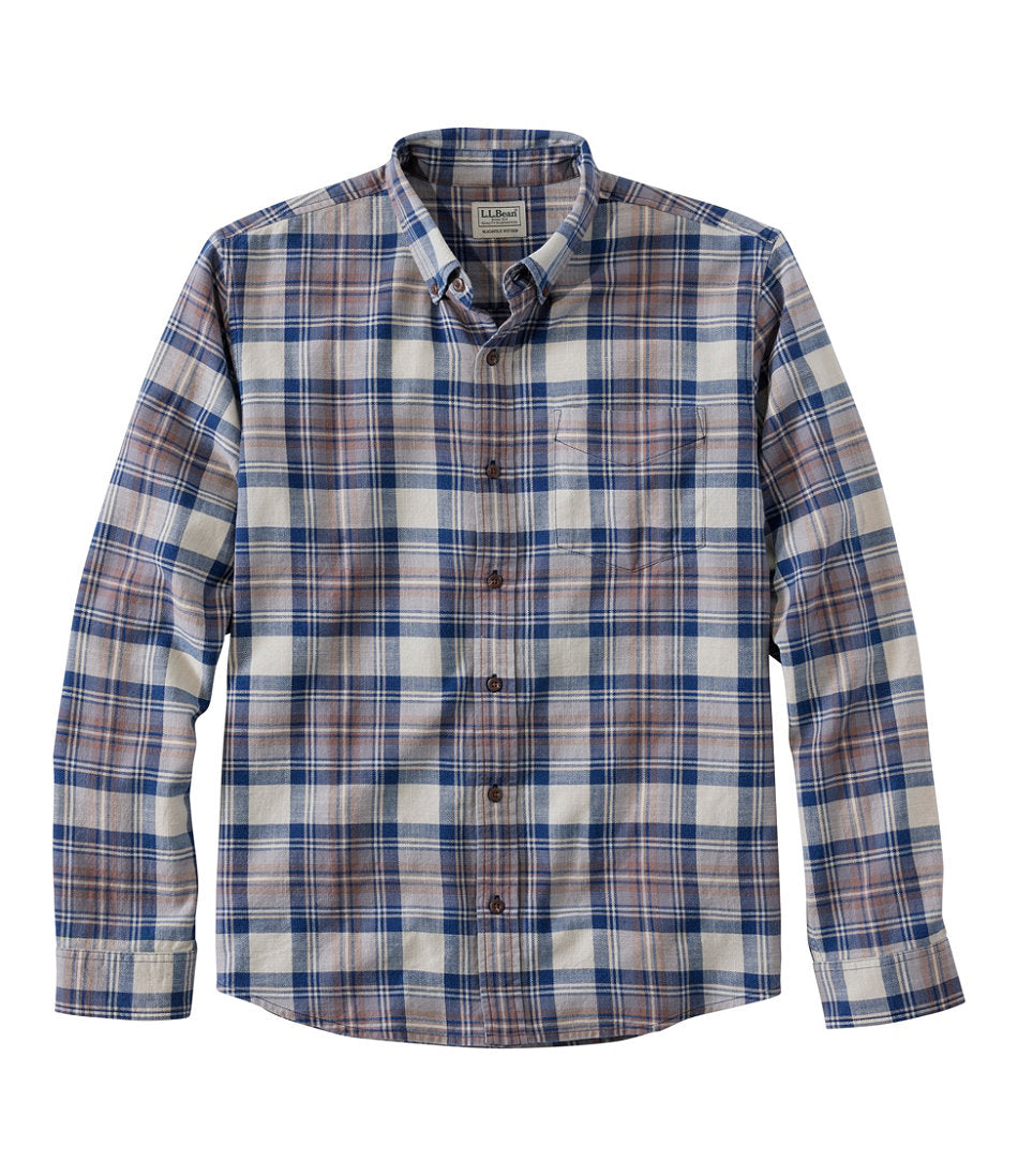 Men's Sunwashed Twill Shirt, Slightly Fitted Untucked Fit | L.L.Bean US