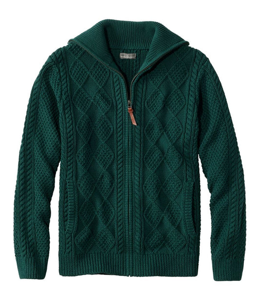 Men's Signature Cotton Fisherman Sweater, Full-Zip | L.L.Bean US
