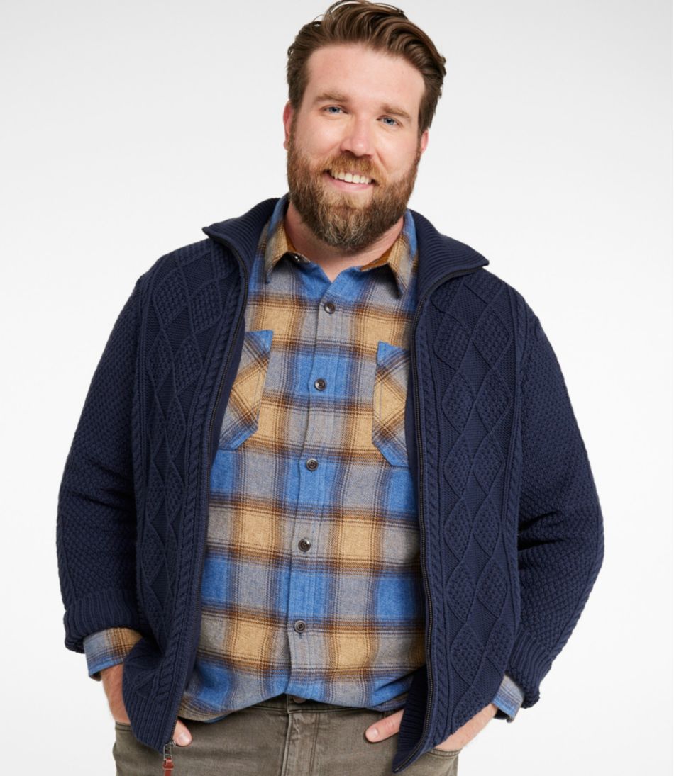 Men's Signature Cotton Fisherman Sweater, Full-Zip | L.L.Bean US