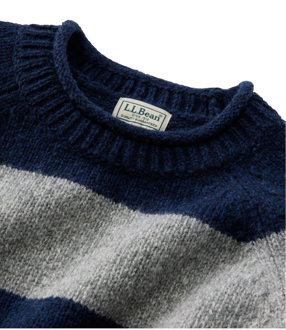 Men's Bean's Classic Ragg Wool Sweater, Rollneck, Stripe | L.L.Bean discount