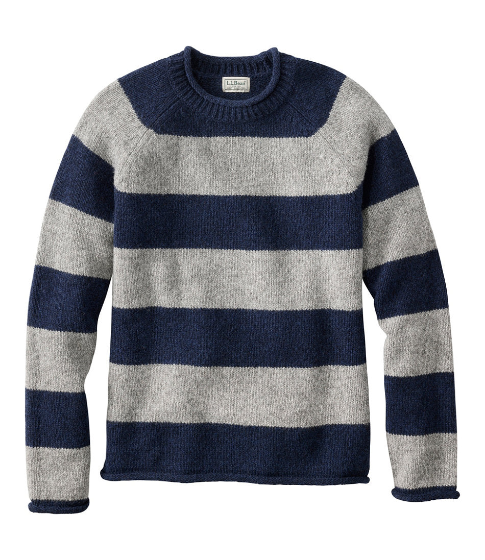 Men's Bean's Classic Ragg Wool Sweater, Rollneck, Stripe | L.L.Bean discount