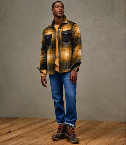 Men's Signature Mixed Media Fleece Shirt Jacket, Plaid | L.L.Bean online