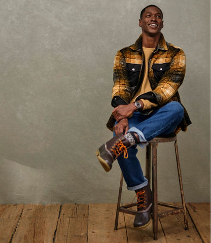 Men's Signature Mixed Media Fleece Shirt Jacket, Plaid | L.L.Bean online