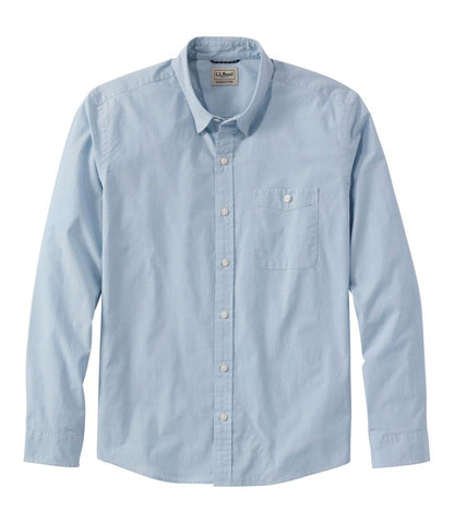 Men's Comfort Stretch Performance® Chambray Shirt, Long-Sleeve, Slightly Fitted Untucked Fit | L.L.Bean online