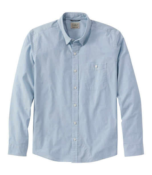 Men's Comfort Stretch Performance® Chambray Shirt, Long-Sleeve, Slightly Fitted Untucked Fit | L.L.Bean online