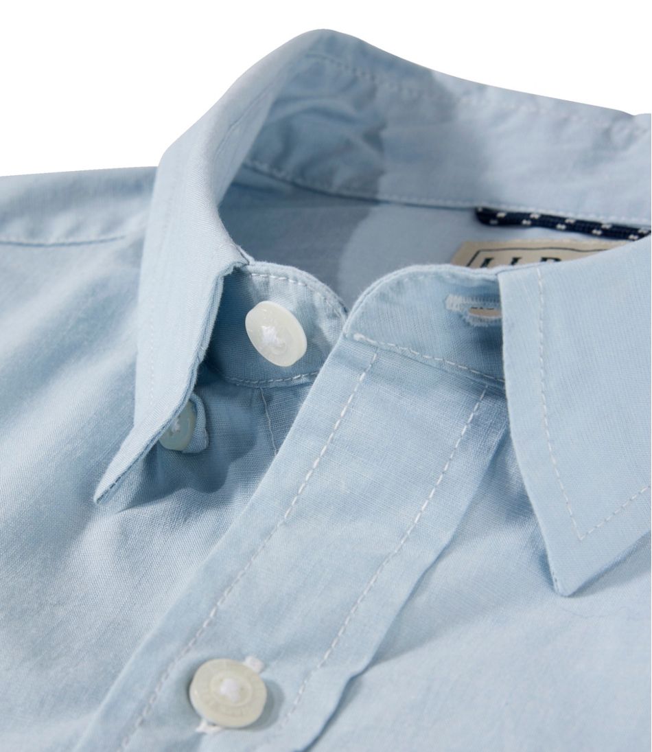Men's Comfort Stretch Performance® Chambray Shirt, Long-Sleeve, Slightly Fitted Untucked Fit | L.L.Bean online