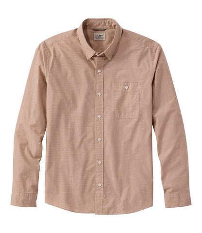 Men's Comfort Stretch Performance® Chambray Shirt, Long-Sleeve, Slightly Fitted Untucked Fit | L.L.Bean online