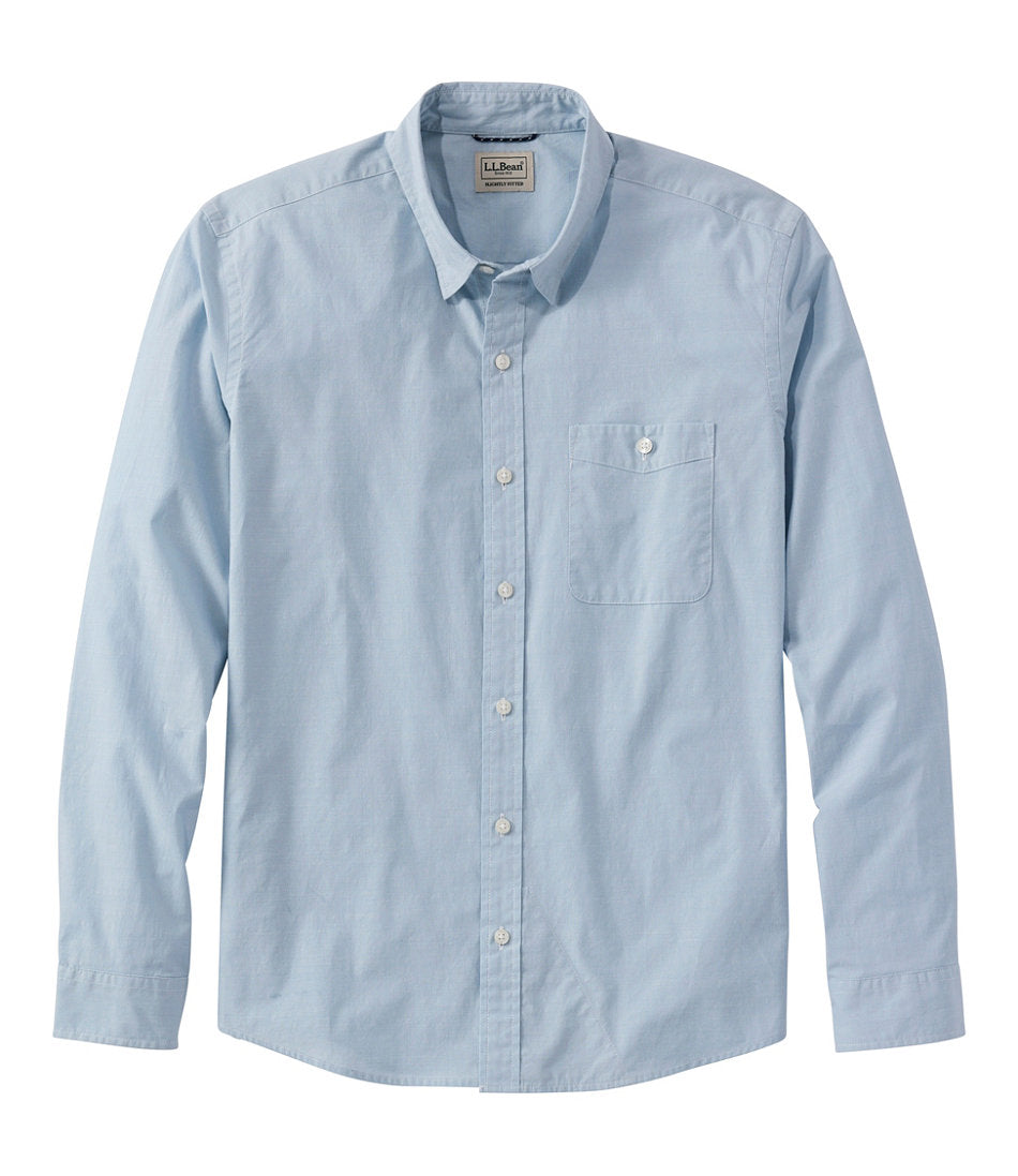 Men's Comfort Stretch Performance® Chambray Shirt, Long-Sleeve, Slightly Fitted Untucked Fit | L.L.Bean online