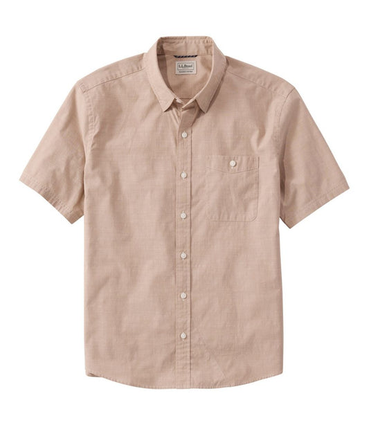 Men's Comfort Stretch Performance® Chambray Shirt, Short-Sleeve, Slightly Fitted Untucked Fit | L.L.Bean discount