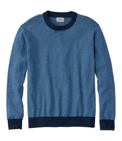 Men's All Seasons Cotton Blend Sweater, Crewneck, Stripe | L.L.Bean US