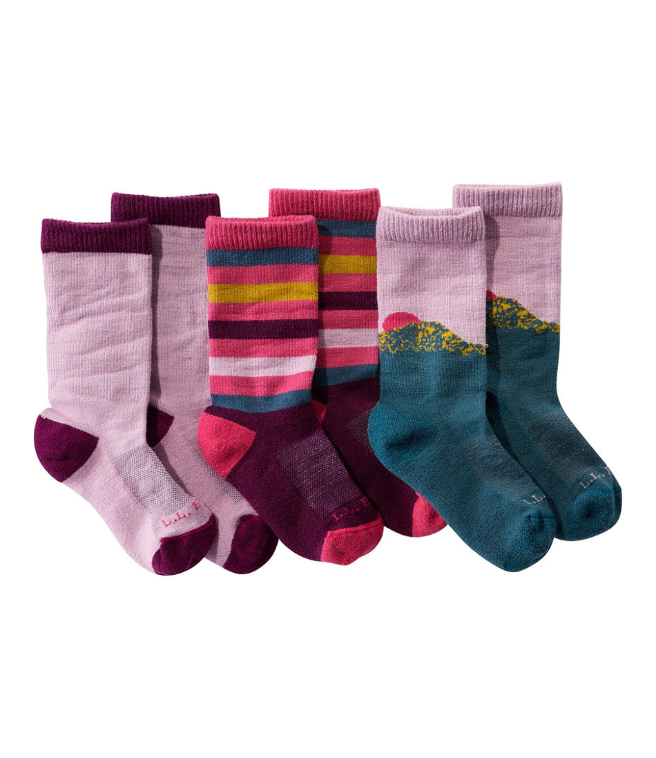 Kids' Camden Trail Socks, 3-Pack | L.L.Bean discount