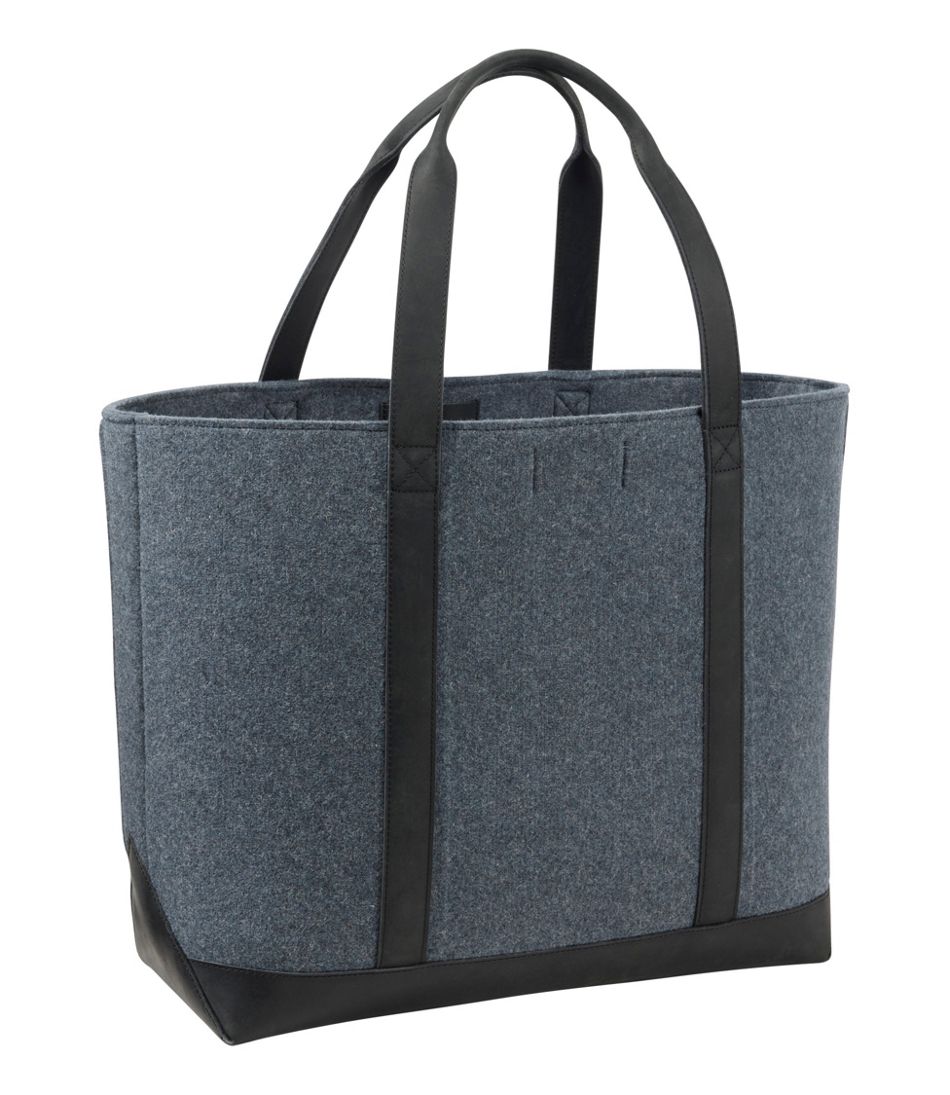 Leather-Trim Wool Tote | L.L.Bean US