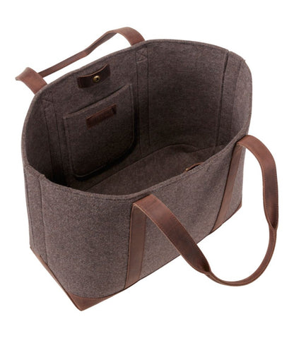 Leather-Trim Wool Tote | L.L.Bean US