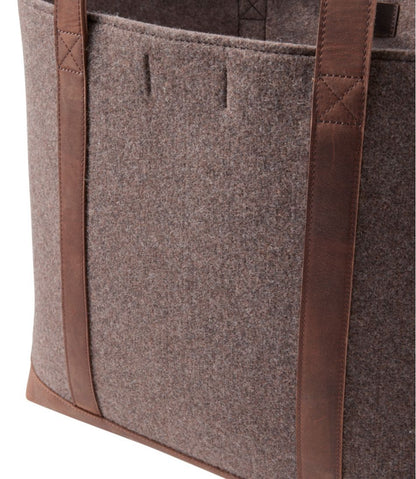 Leather-Trim Wool Tote | L.L.Bean US