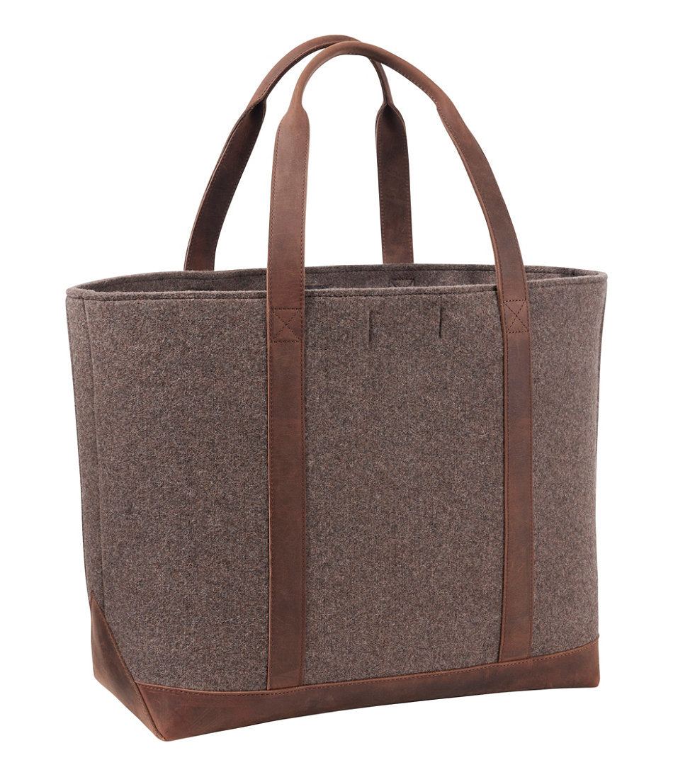 Leather-Trim Wool Tote | L.L.Bean US