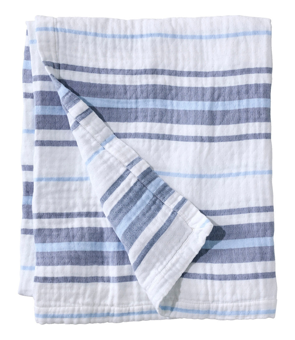 Lightweight Cotton Gauze Throw, Stripe | L.L.Bean online